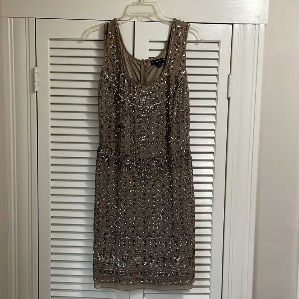 Aidan Mattox Embellished Tank Dress